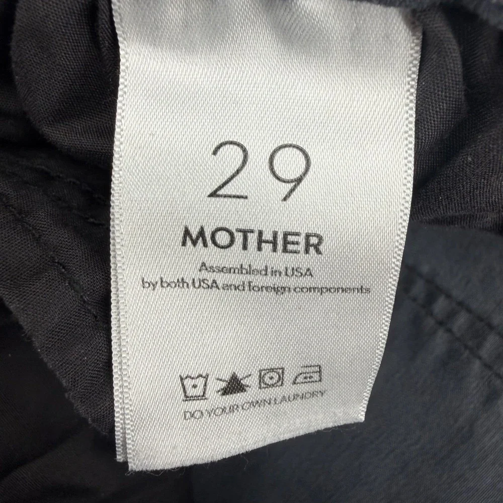 Mother The Mid Rise Dazzler Ankle Step Fray Jeans Women 29 Dark Grey
